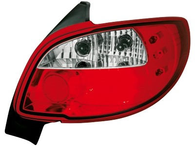 Taillights Peugeot 206 LED Red/White