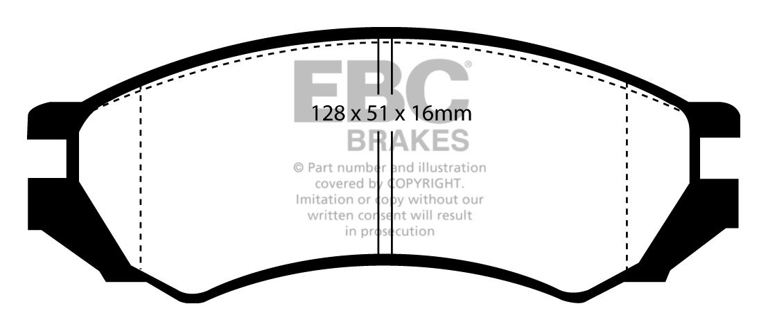 EBC Brakes NISSAN Primera 1.6 (P10) 90-93 Remblokken voorzijde