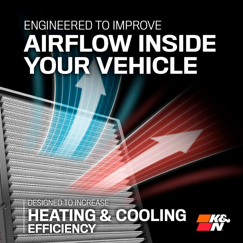 K&N Cabin Air filter  Audi A4 / A5 / A6 / A7 / A8 / Q5 / Q6 /Q7 / Q8 (incl. S, RS, Quattro, Avant, Sportback variants) (VF3027)