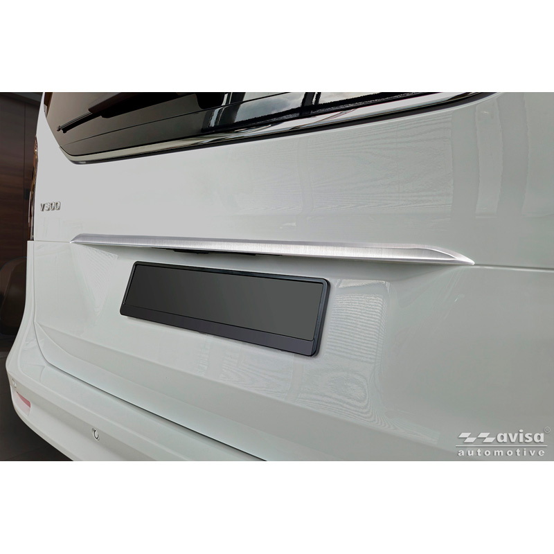 Avisa Brushed Stainless Steel Trunk Tailgate Trim Cover  Mercedes V-Class (W447) 2014-2019, Facelift 2019-2024 & Facelift 2024-