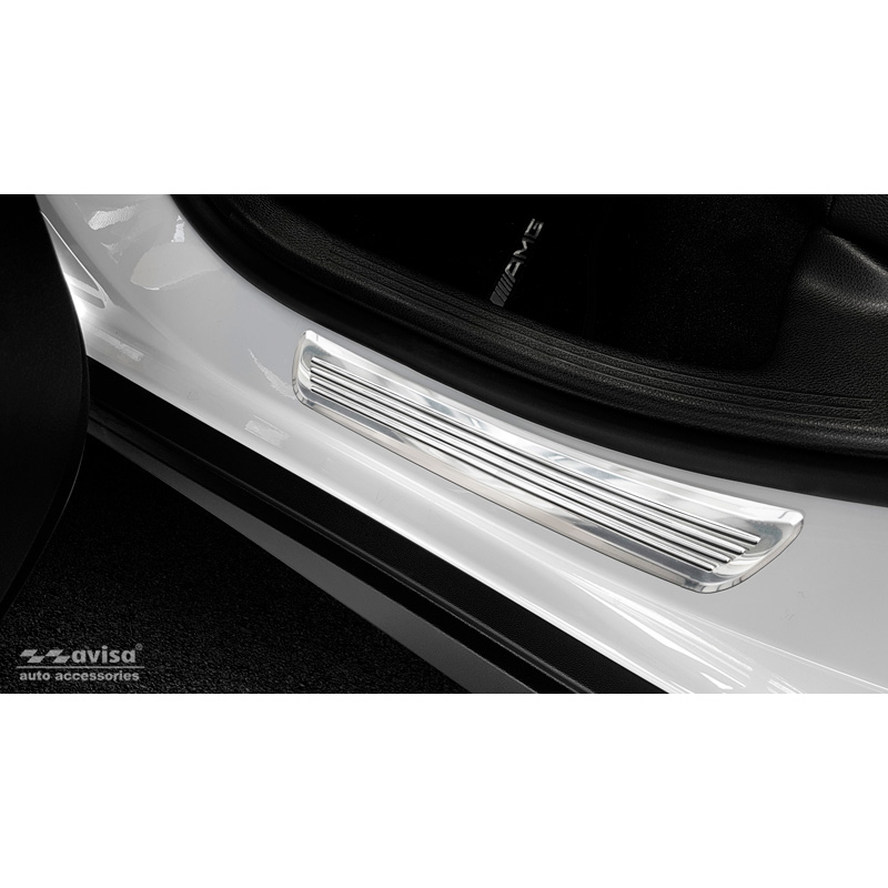 Inox door sill protectors  Mercedes GLC/GLC Coupe 2015-2019 & FL 2019- 2-pieces (rear doors)