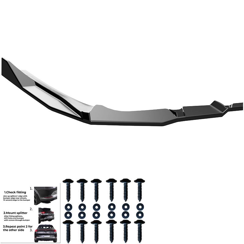 Oneway Rear Bumper Skirt  BMW 5-Series G60/G61 Sedan/Touring M-Pack 2023- incl. i5 - Gloss black