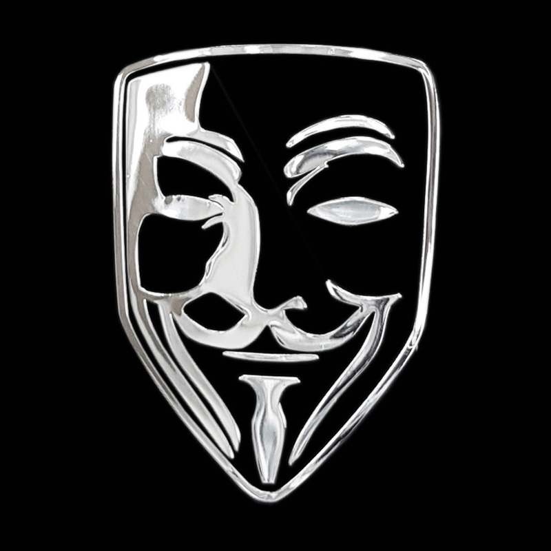 Nickel Sticker 'Anonymous' - 44x66mm
