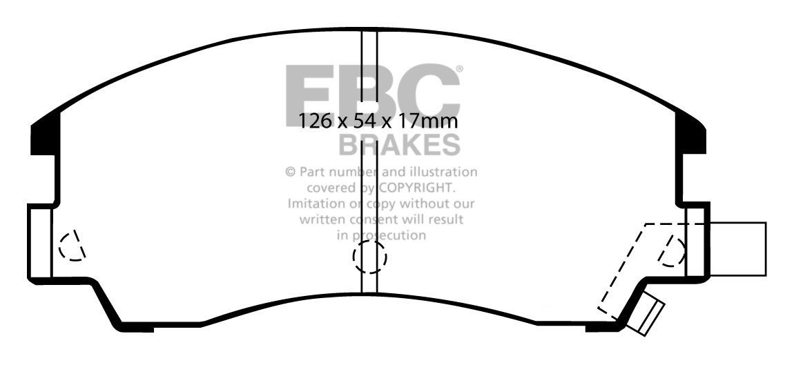EBC Brakes SUBARU Series 1/2/L 1.8 GL (AK5) 84-93 Remblokken voo