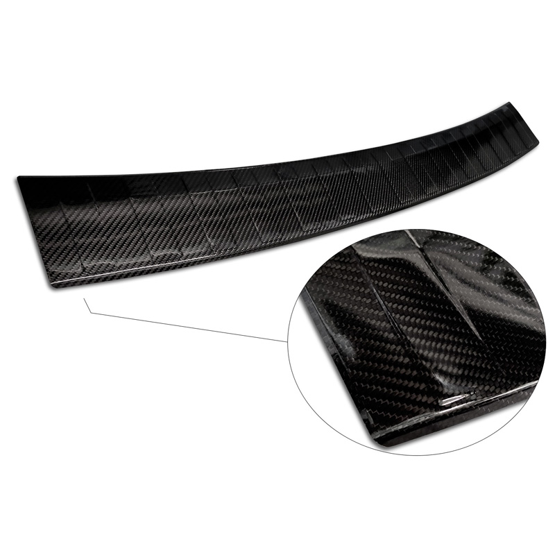 Real 3D Carbon Rear bumper protector  Volvo V70 III Facelift 2013-2016 'Ribs'
