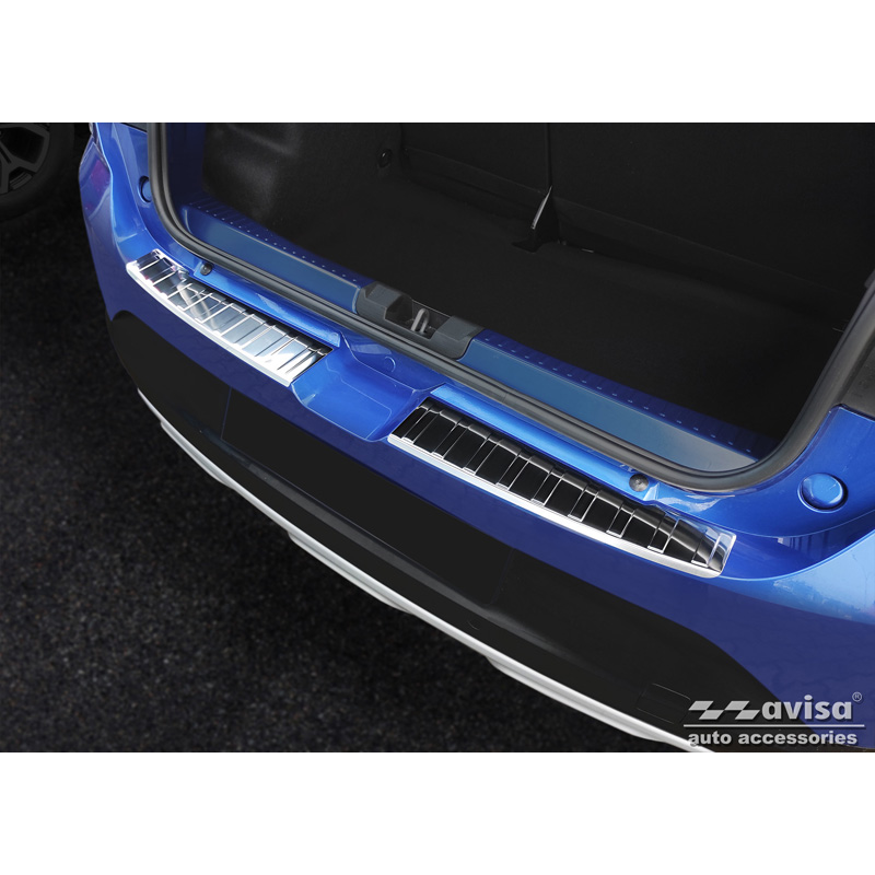 Stainless Steel Rear bumper protector  Dacia Sandero III 2020-2022 & Facelift 2022- incl. Stepway 'Ribs' (2-pieces)