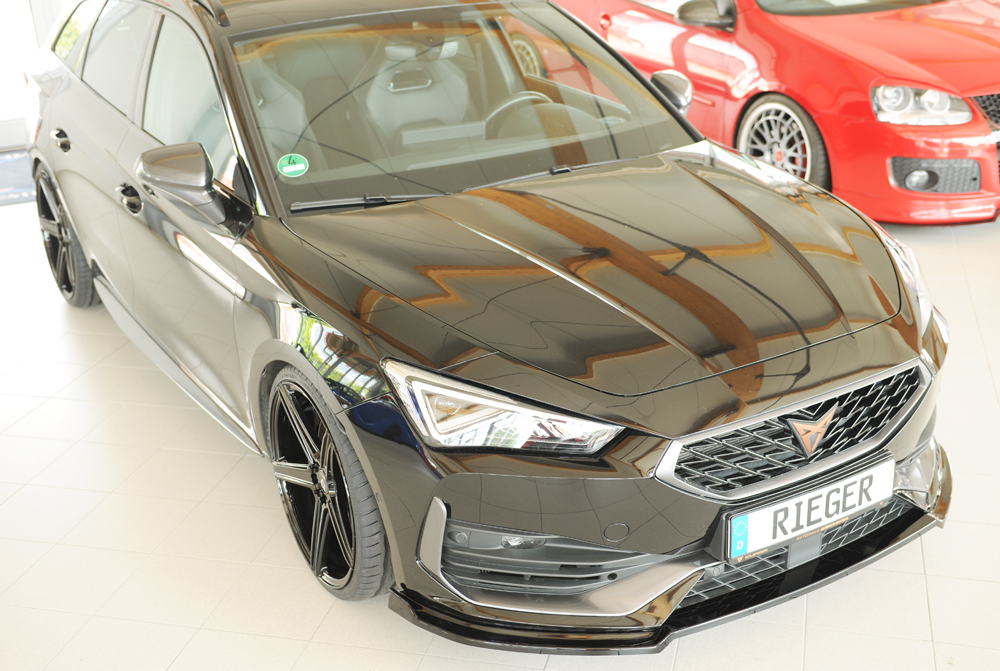 Voorspoiler passend voor Cupra Leon (KL): 09.20-06.2024 glans zwart