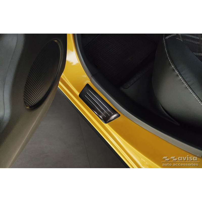 Black Inox door sill protectors  Mitsubishi Space Star Facelift 2020- - 'Special Edition' - 4-pieces