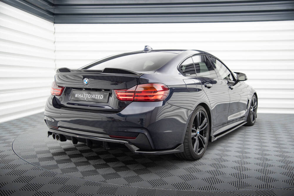 Diffuser passend voor BMW 4 Gran Coupe M Pakket F36 Maxton Glans Zwart