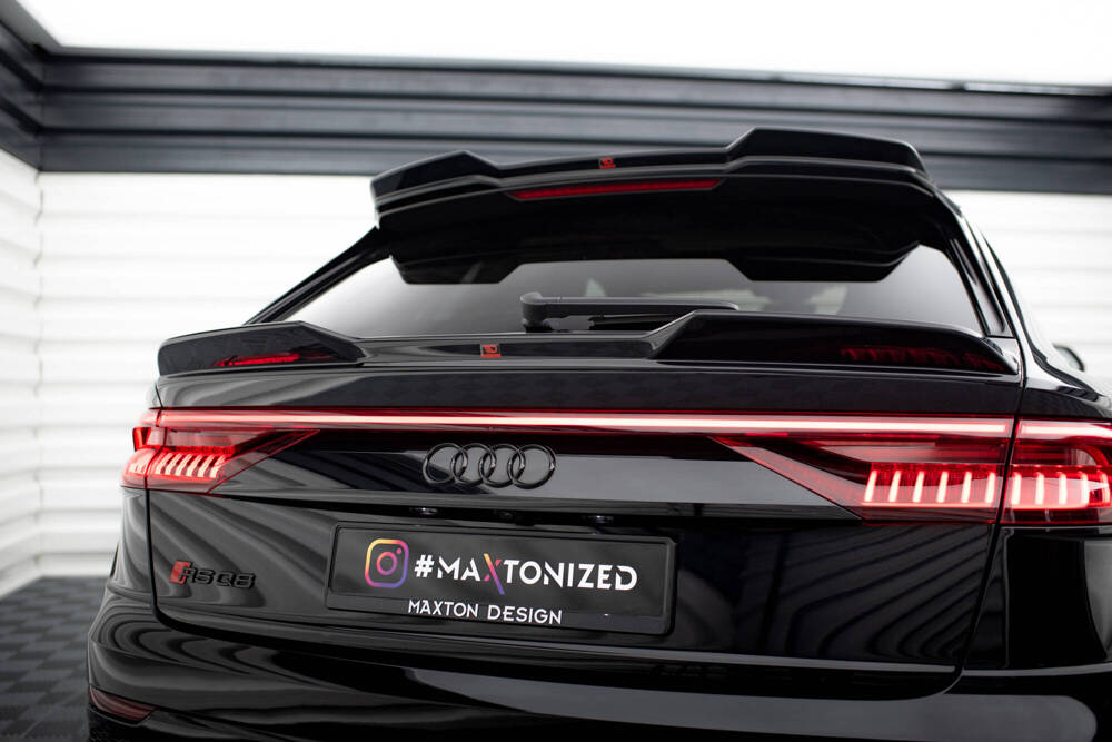 Spoiler passend voor Audi Q8 S-Line / SQ8 / RSQ8 Maxton Glans Zwart