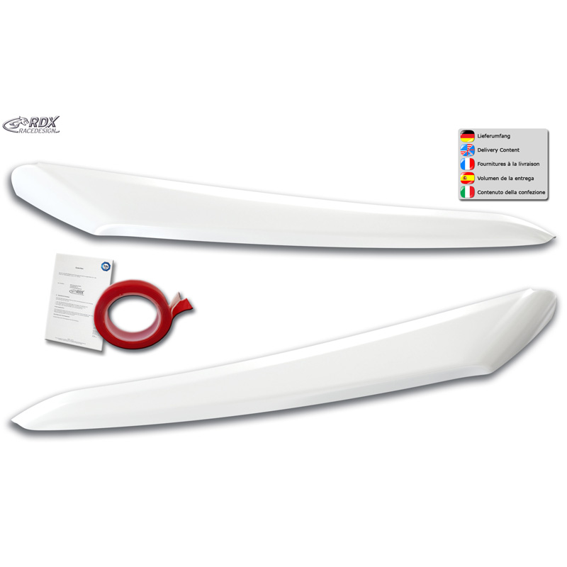 Head light spoilers  Citroën Jumper & Fiat Ducato & Peugeot Boxer 2014- / Opel Movano 2021- / Toyota Proace Max 2024- (ABS Gloss White)