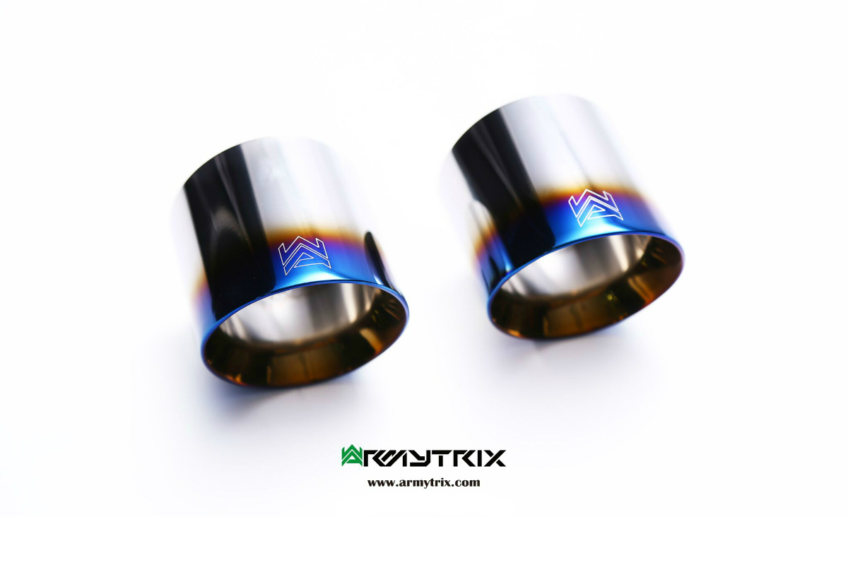 Armytrix Porsche 718 Boxster / S (2016-) Dual Blue Coated Tips (