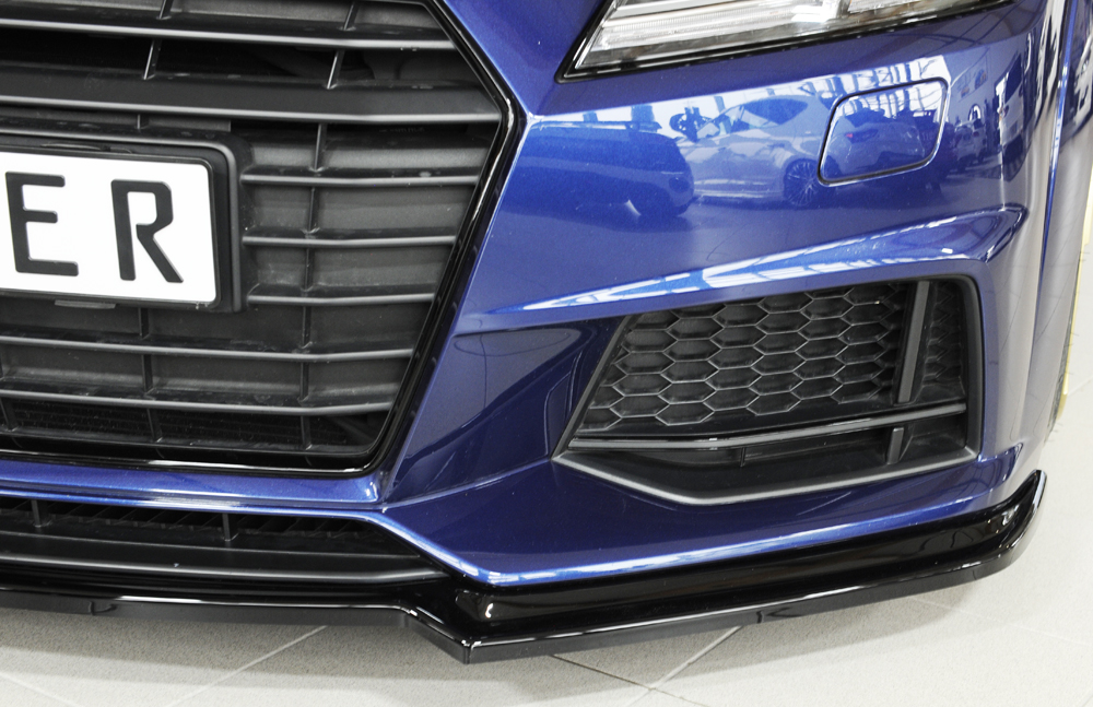 Voorspoiler passend voor Audi TT(S) 8J/8S 2014/2018 Zwart Glans Rieger