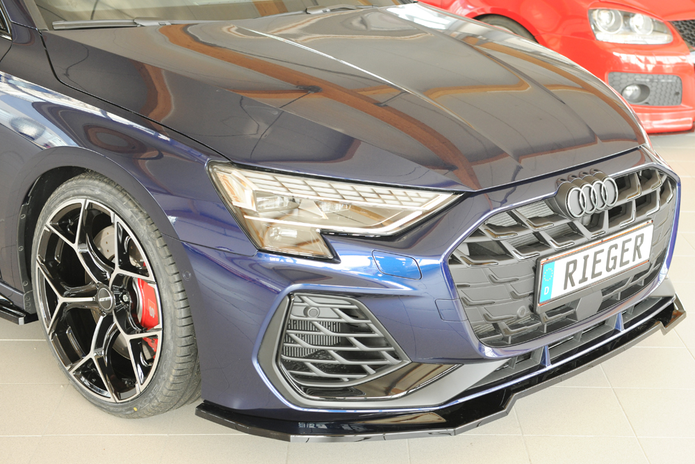 Voorspoiler passend voor Audi A3 (GY) – 06.24- glans zwart
