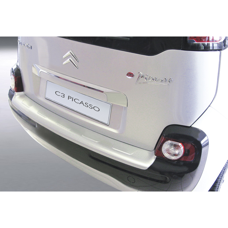 ABS Rear bumper protector  Citroën C3 Picasso Silver