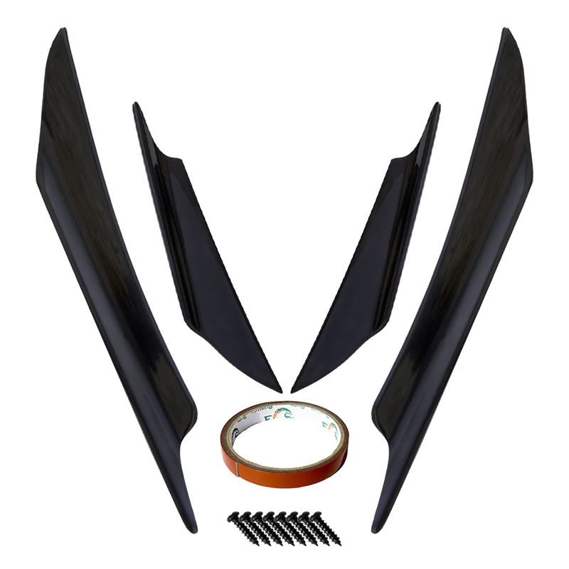 Simoni Racing Set universal front bumper 'canards' - black - 4 pieces