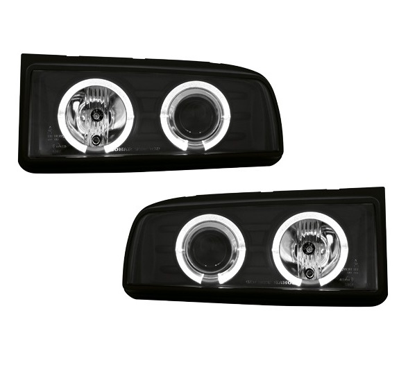 Headlights VW Corrado Angel Eyes Black