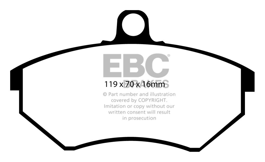 EBC Brakes VW Passat 35i 2.0 88-93 Remblokken voorzijde greenstu