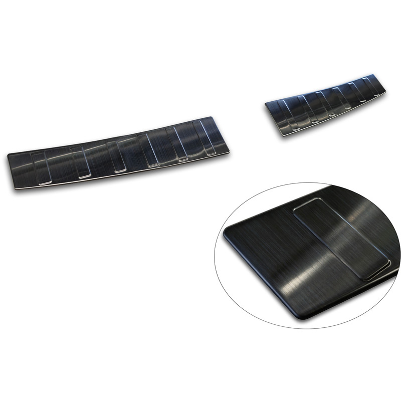 Avisa Black Stainless Steel Inner Rear bumper protector  Mitsubishi Outlander IV Facelift 2025- 'Ribs'
