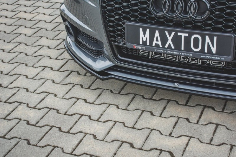 Voorspoiler passend voor Audi S6 / A6 S-Line C7 FL Glanzend Zwart