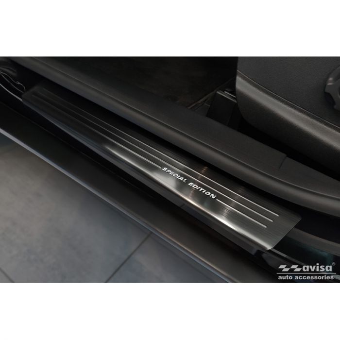 Black Stainless Steel Door sill protectors  Ford EcoSport Facelift 2017- - 'Special Edition' - 4-pieces