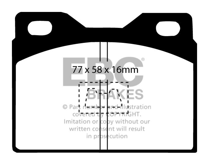EBC Brakes AUDI Coupe  100S 1.9 Auto 74-76 Remblokken voorzijde