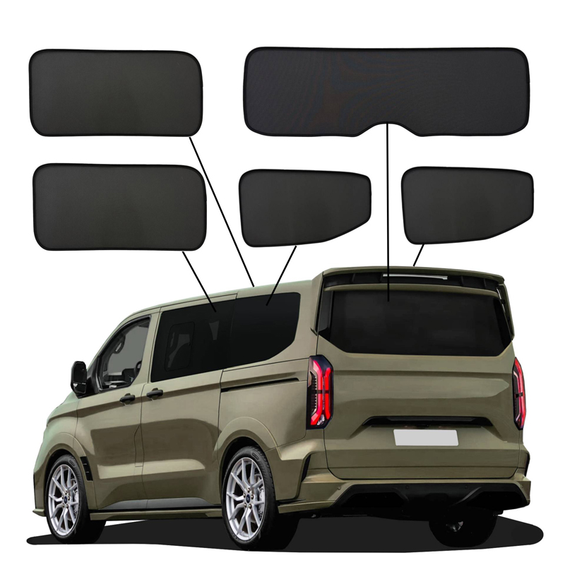 SunClip Privacy & Sun protection  Volkswagen T7 Caravelle (L1) 2024- & Ford Tourneo Custom (L1) 2023- without pop-out windows