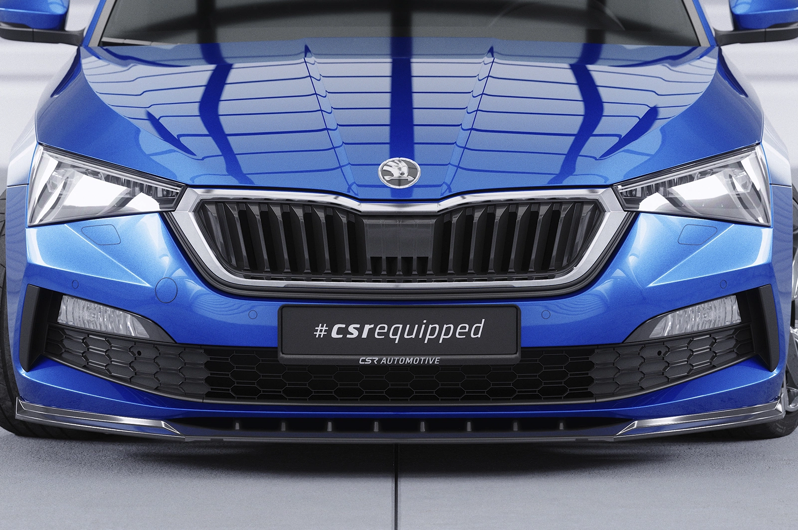 Voorspoiler passend voor Skoda Scala 2019-2023 – Glans Zwart