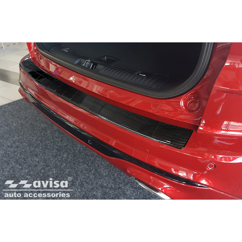 Real 3D Carbon Rear bumper protector  Ford Kuga III ST-Line/Vignale/Hybrid 2019-2024 & FL 2024- 'Ribs'