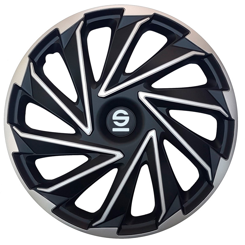 Sparco Wheel Covers Varese - 14-inch - Silver/Black - Set of 4 pieces