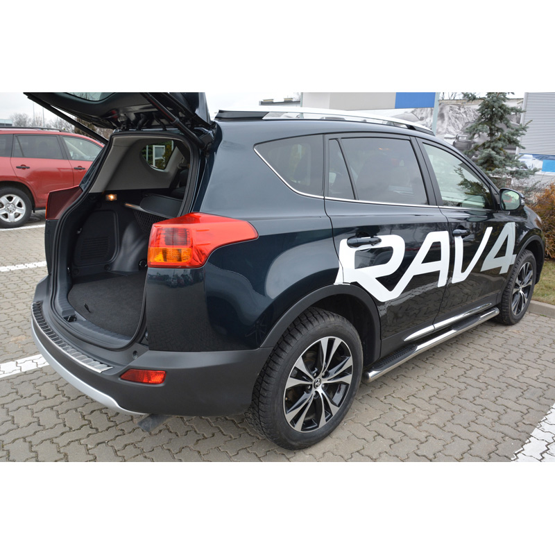 Stainless Steel Rear bumper protector  Toyota RAV-4 2013-2015 'Ribs'