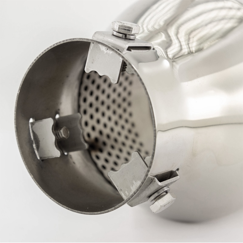 Simoni Racing Exhaust Tip Round/Slanting Ti-Tip - Ø114xL210mm - Installation ->60mm