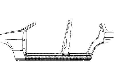 dorpel, rechts Opel Vectra B, 1995-2002