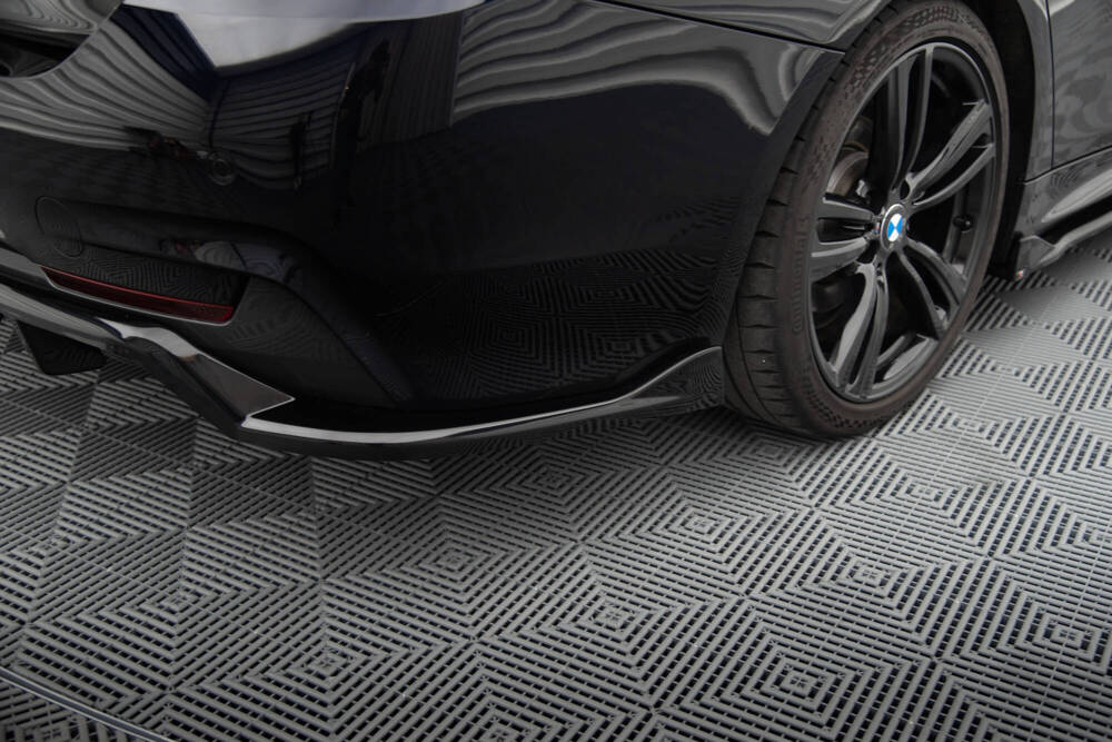 Diffuser passend voor BMW 4 Gran Coupe M Pakket F36 Maxton Glans Zwart