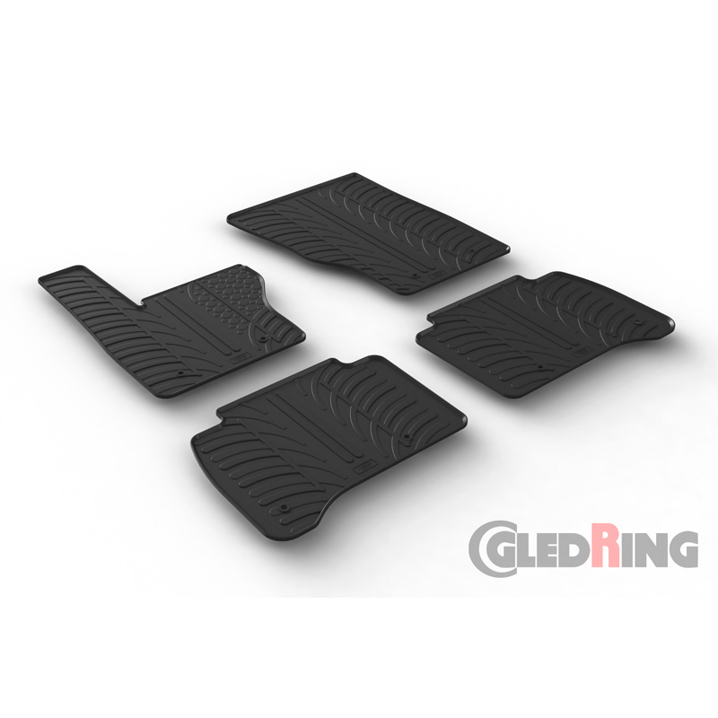Rubber car mats set  Range Rover Sport 7/2013- (T profile 4-pieces + mounting clips)
