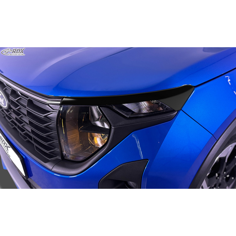 RDX Head light spoilers  Ford Transit Courier & Tourneo Courier 2023- (without LED indicators & DRL) (ABS Gloss Black)