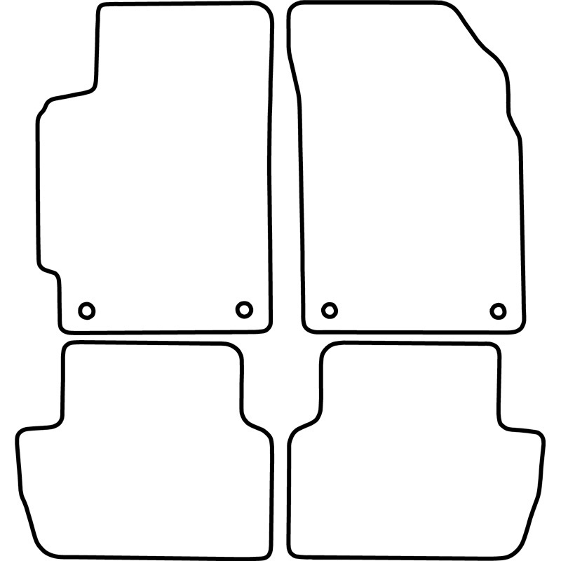 Set velour car mats  Chevrolet Spark 2013-