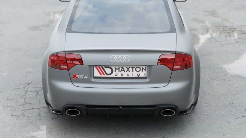 Diffuser passend voor Audi RS4 B7 Maxton Glans Zwart