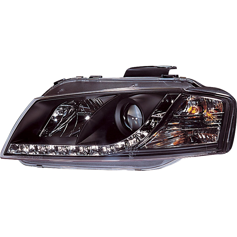 Set Headlights in DRL-Look  Audi A3 8P 2003-2008 - Black