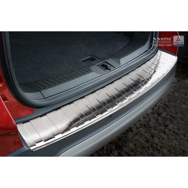 Stainless Steel Rear bumper protector  Ford Kuga II 2013-2019 'Ribs' (Long version)
