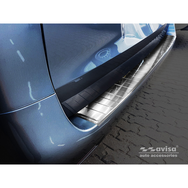 Stainless Steel Rear bumper protector  Mercedes Vito & V-Class 2014-2019 & Facelift 2019- 'Ribs' (Long version)