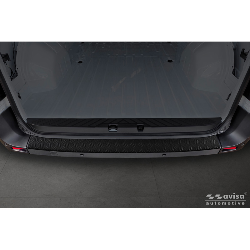 Avisa Matt Black Aluminum Rear bumper protector  Renault Master IV 2024- 'Riffled Plate'