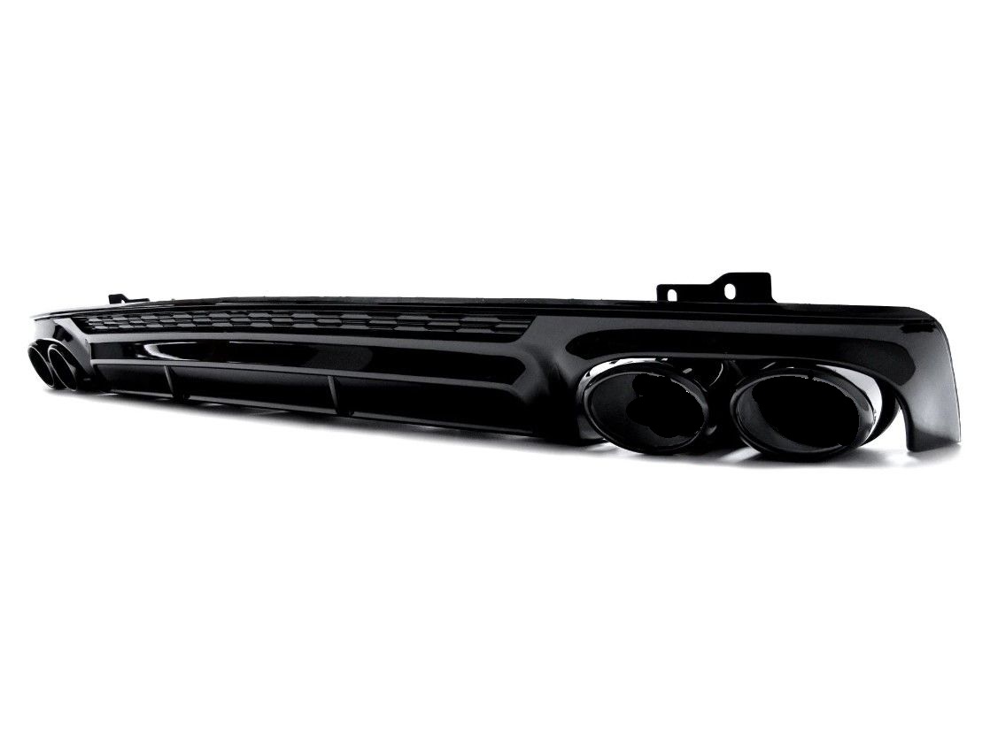 Diffuser passend voor Audi A6 C8 S-Line S6 Look Glans Zwart Dummy Sierstukken