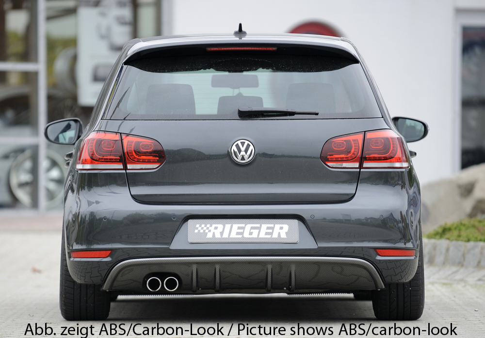 Diffuser passend voor Volkswagen Golf 6 GTD Rieger Mat Zwart