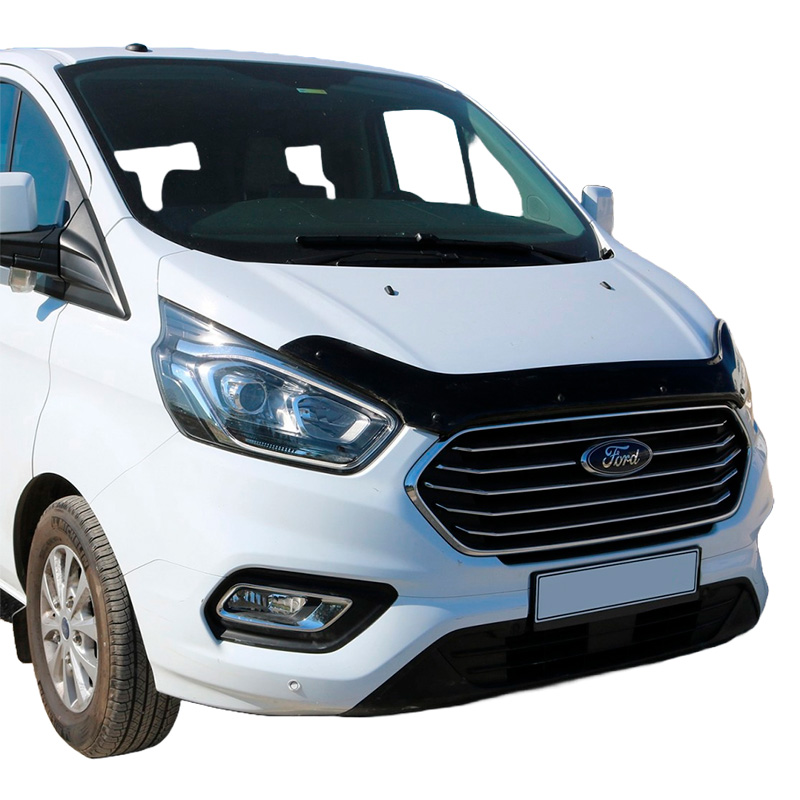 Bonnet Protector  Ford Transit Custom MK1 Facelift 2018-2023 - Gloss black