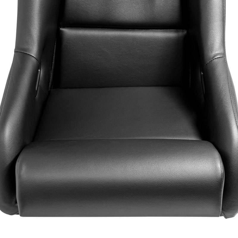 Sport seat 'BS1' - Black Synthetic leather - Non-reclinable fibreglass back-rest - incl. slides
