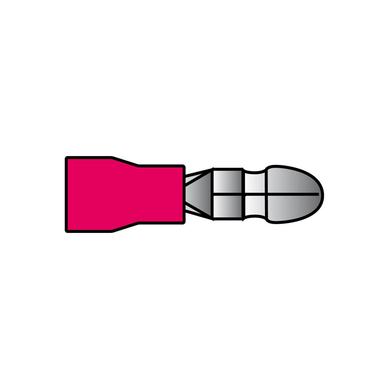 Carpoint Male Auto Bullet Terminals 547 Red 10-pieces