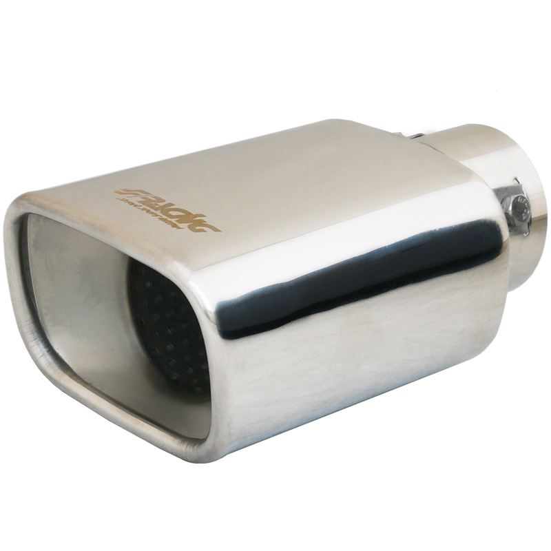 Simoni Racing Exhaust Tip Rectangle/Slanting Inox - 95x70xL165mm - Installation -37-54mm