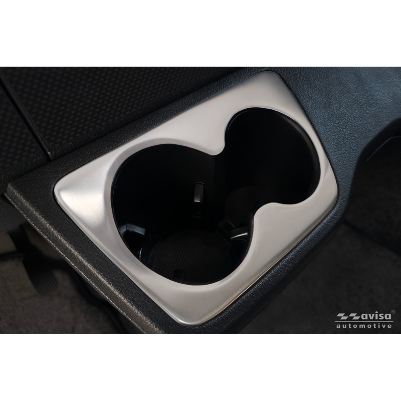 Avisa Stainless Steel cup holder trim cover (2pcs)  Mercedes Sprinter III 2018- - Silver