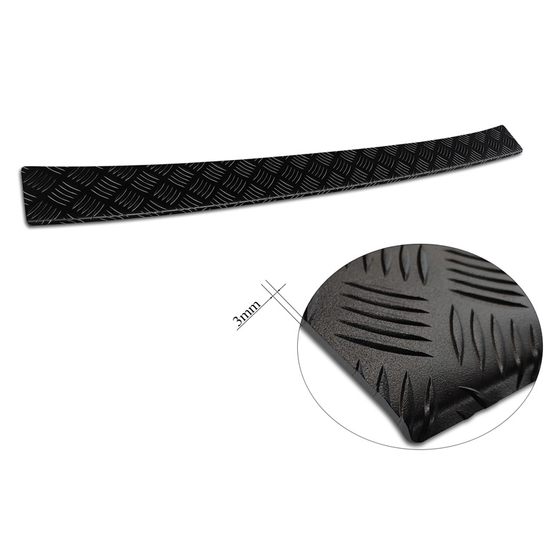 Matt Black Aluminum Rear bumper protector  Citroën Space Tourer & Jumpy 2016- / Peugeot Traveller & Expert 2016- / Toyota Proace Verso 2016- / Opel Vivaro & Zafira Life 2019- (models with unpainted bumper top) 'Riffled Plate'